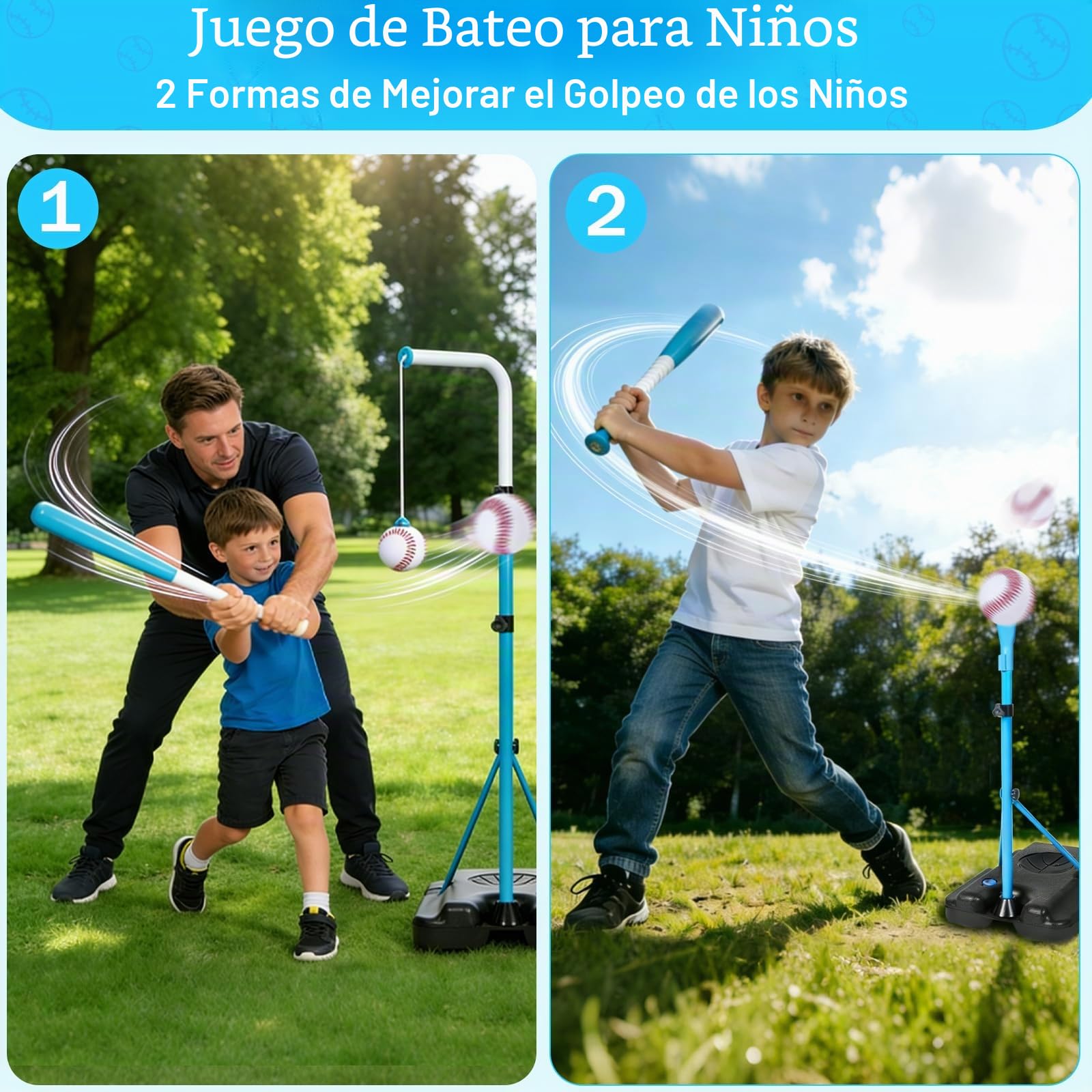 4 en 1 Canasta Baloncesto Infantil Ajustable Canasta de Baloncesto para Niños con Dardos y Juego de Béisbol, T-Ball Colgante y Soporte Interior y Exterior Juguete Deportivo 3-12 Años