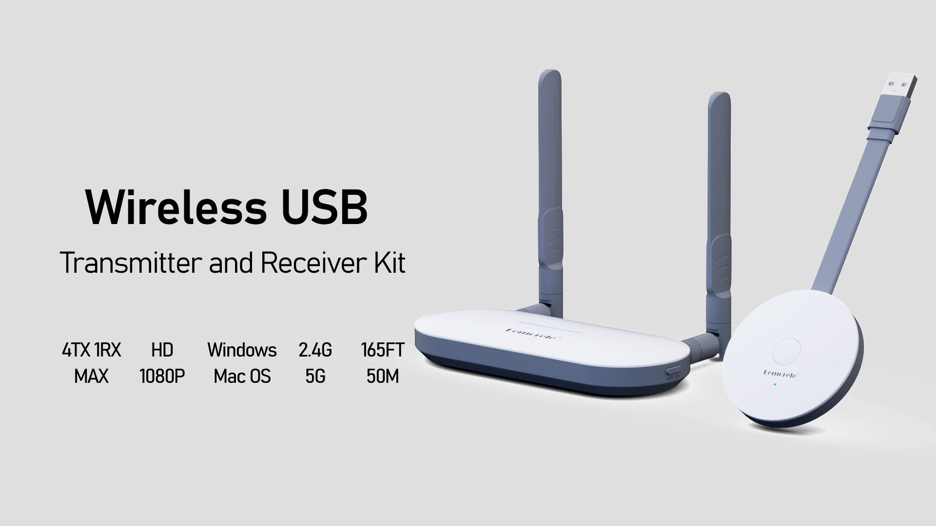 Trasmettitore HDMI Wireless Lemorele 50M | Doppio Schermo HDMI+VGA Per PC E TV - Foto 9