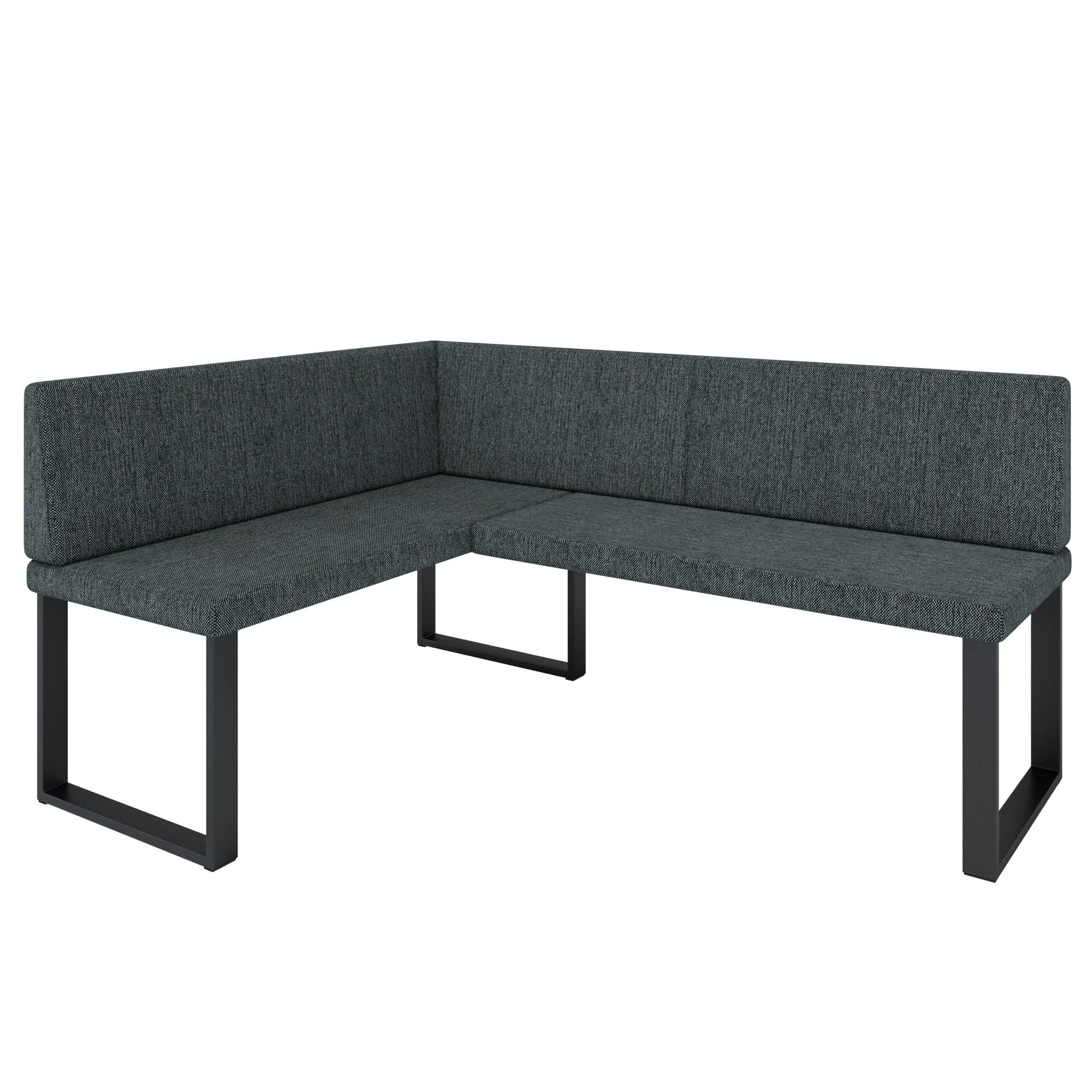 FURNISTAR Eckbank Akiko Metal - Eckbankgruppe für Ihrem Esszimmer, Küche modern, Sitzecke, Essecke. Perfekt für Küche, Büro und Rezeption. Solide und Starke Verarbeitung. (INARI 96, 128x168cm Links)