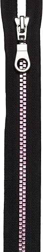 Prym Reißverschluss S14 teilbar 80 cm Schwarz/Pink con Cremallera, poliéster, Ne