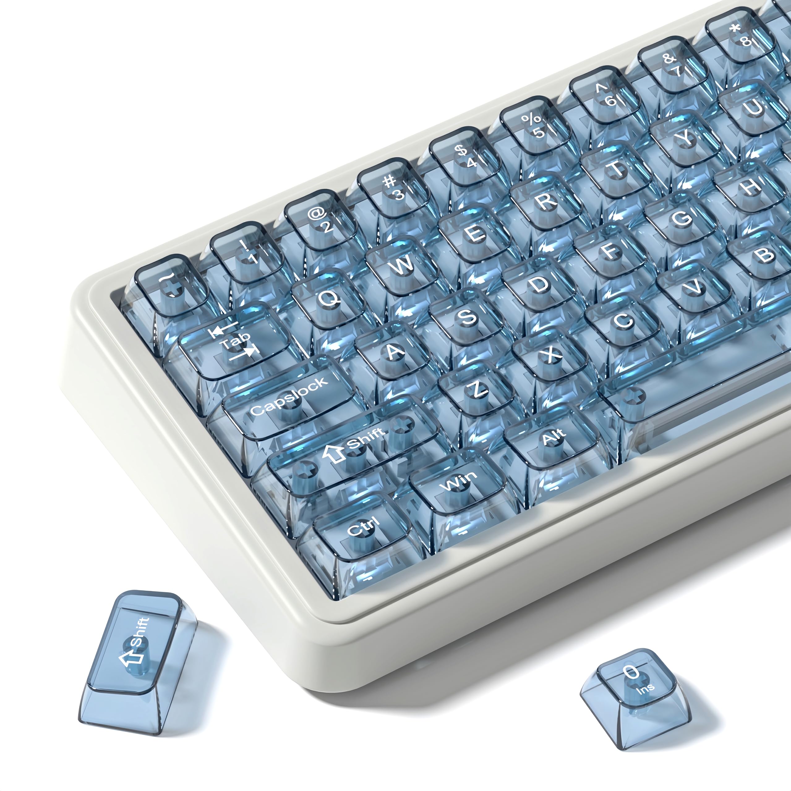 dagaladoo Clear keycaps Set,Translucent Keyboard keycaps,Jelly Key caps