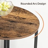 Vista 6 de Side Table, Small End Table Set of 2, Half Round Side Table, Half Moon Table, 2-Tier Narrow Sofa Table, Nightstand with Open Sheleves, Entryway