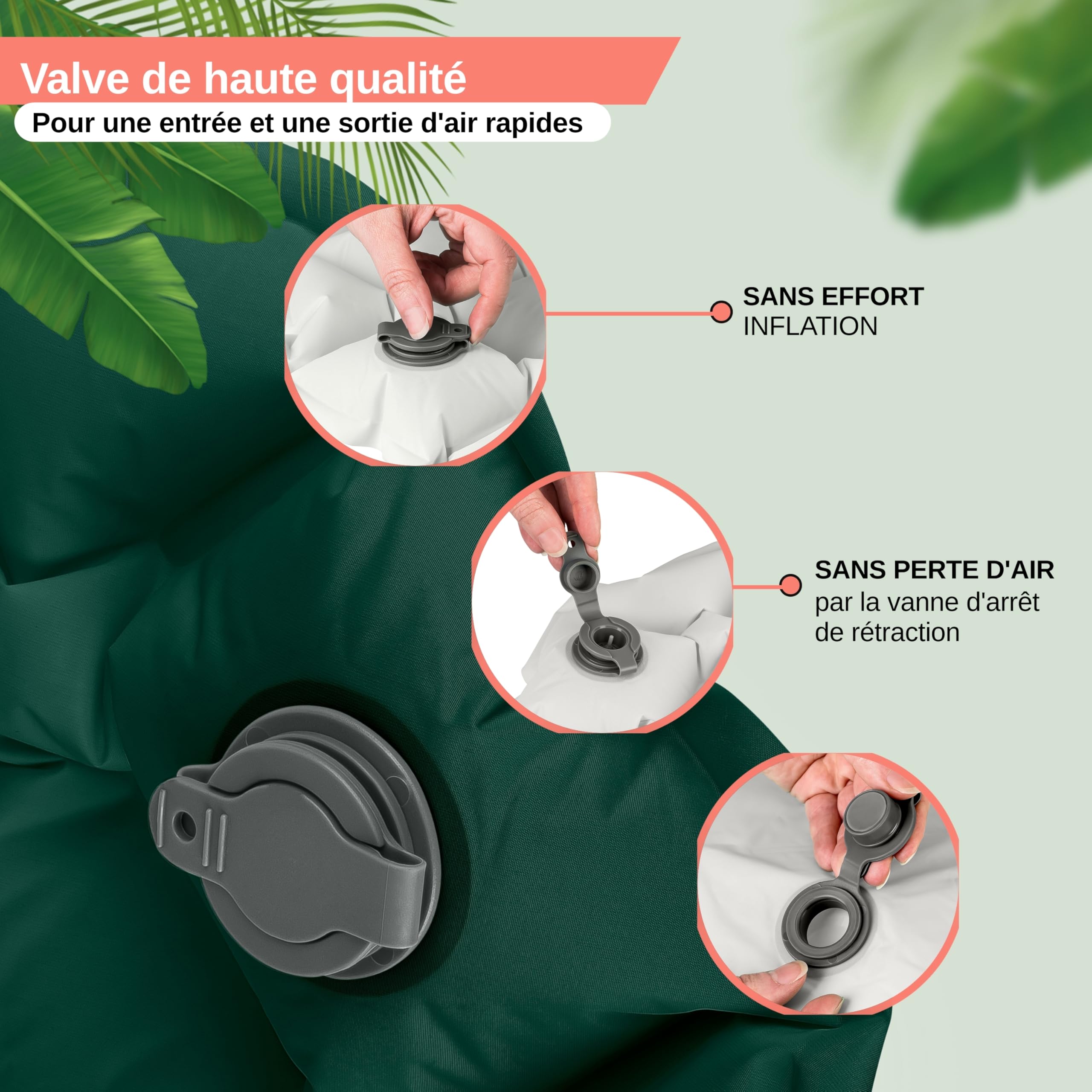 Backpacker's Journey Matelas randonnée Ultra léger – Matelas Gonflable Compact pour Matelas Camping 1 Place, idéal Trek, Bivouac, Outdoor & bikepacking