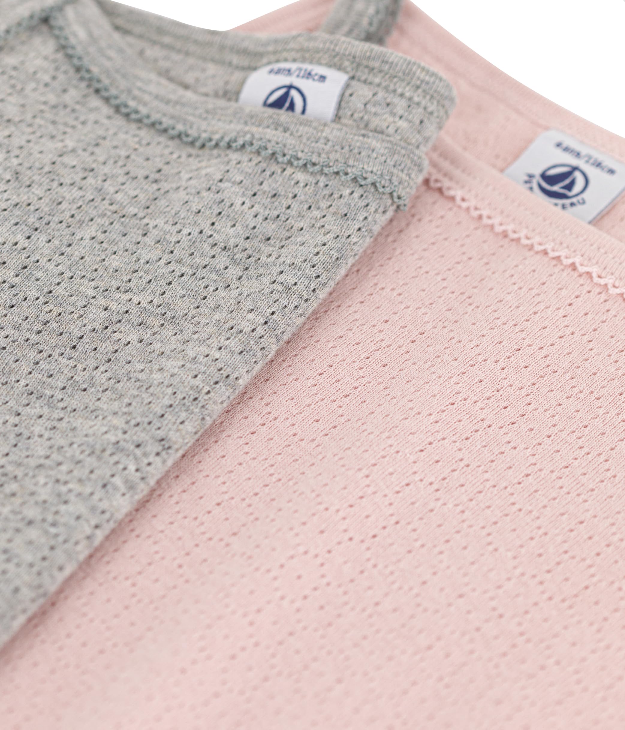 Petit Bateau Mädchen Hosenträgerhemden (2er Pack)