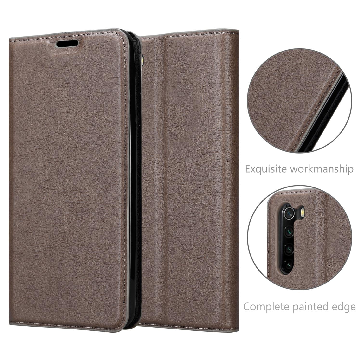 Cadorabo Custodia Libro per Xiaomi Redmi Note 8 PRO in Grigio