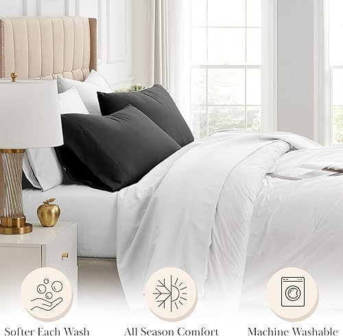 Miniatura 2 de Southshore Fine Linens - Vilano Springs - Par de fundas de almohada, color verde azulado, tamaño King