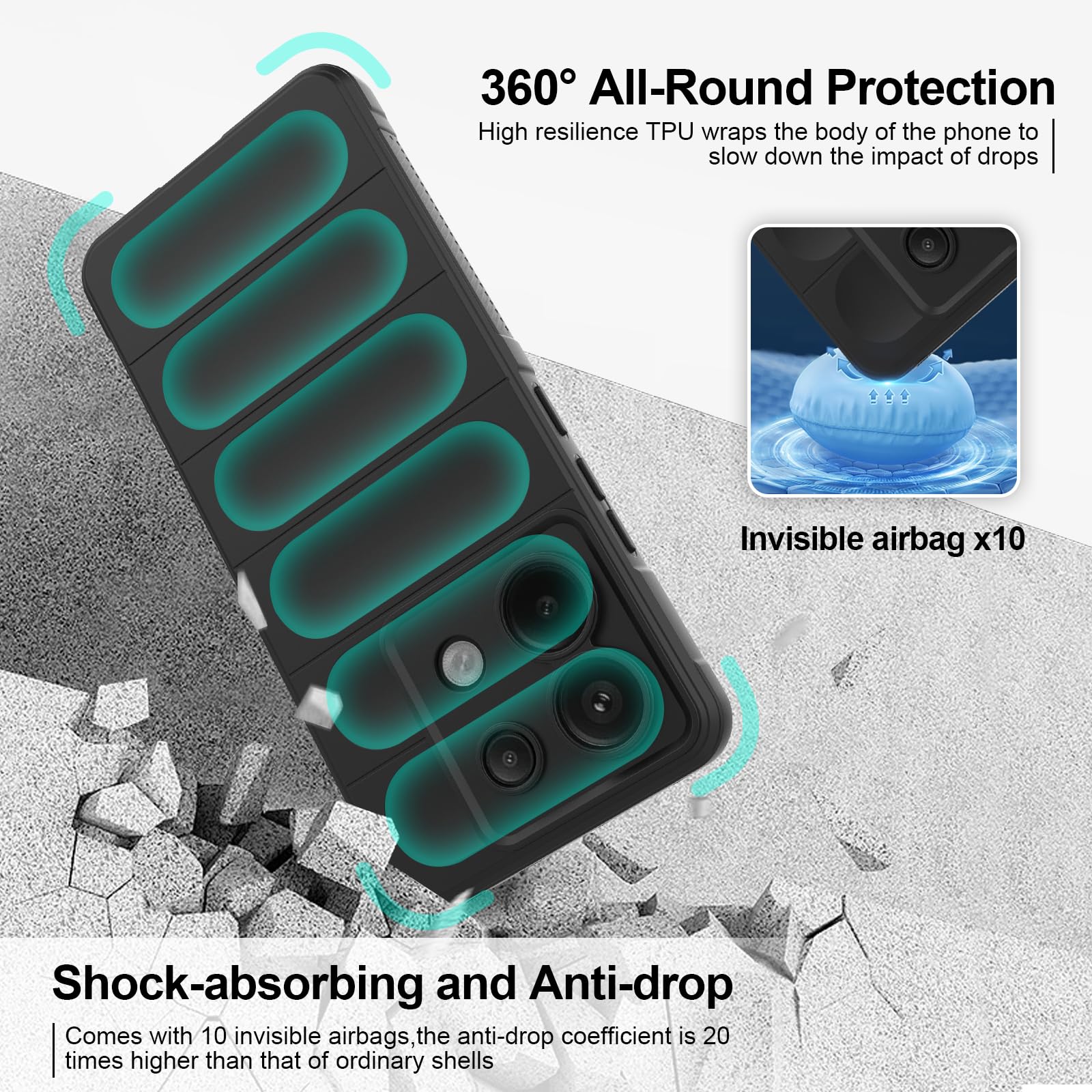 FDHYFGDY Custodia per Xiaomi Redmi Note 13 Pro 5G / Poco X6 5G Cover