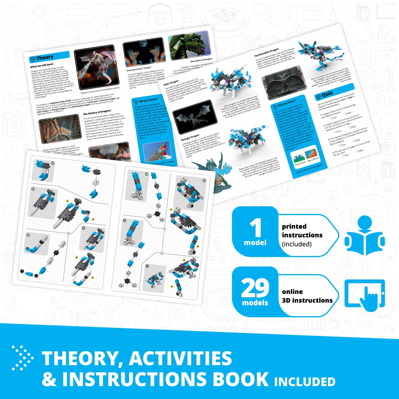 Engino Creative Engineering Jeu de 30 modèles d'activités et expériences Inclus pour 8 Ans
