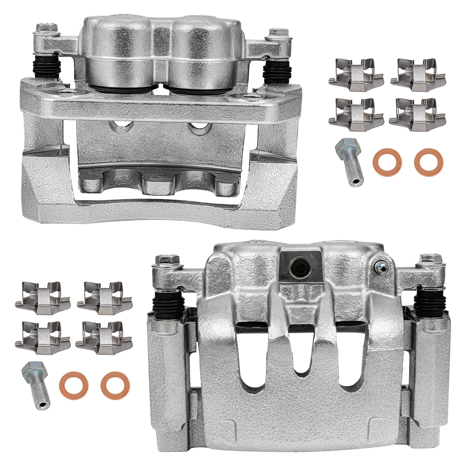 SCITOO Rear Left+Right Brake Calipers With Bracket 18B5077 18B5076 Compatible For Ford For F-250 Super Duty 2008-2012 For Ford For F-350 Super Duty 2008-2012