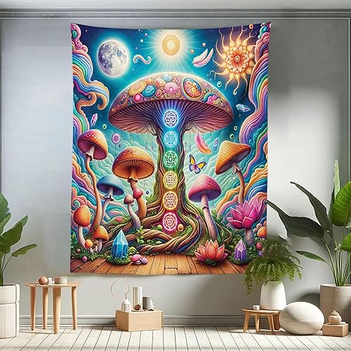 Miniatura 164 de Ambesonne Tapiz de fiesta de los años 70, caja retro en arte pop, música de baile, composición colorida impresa, para colgar en la pared para