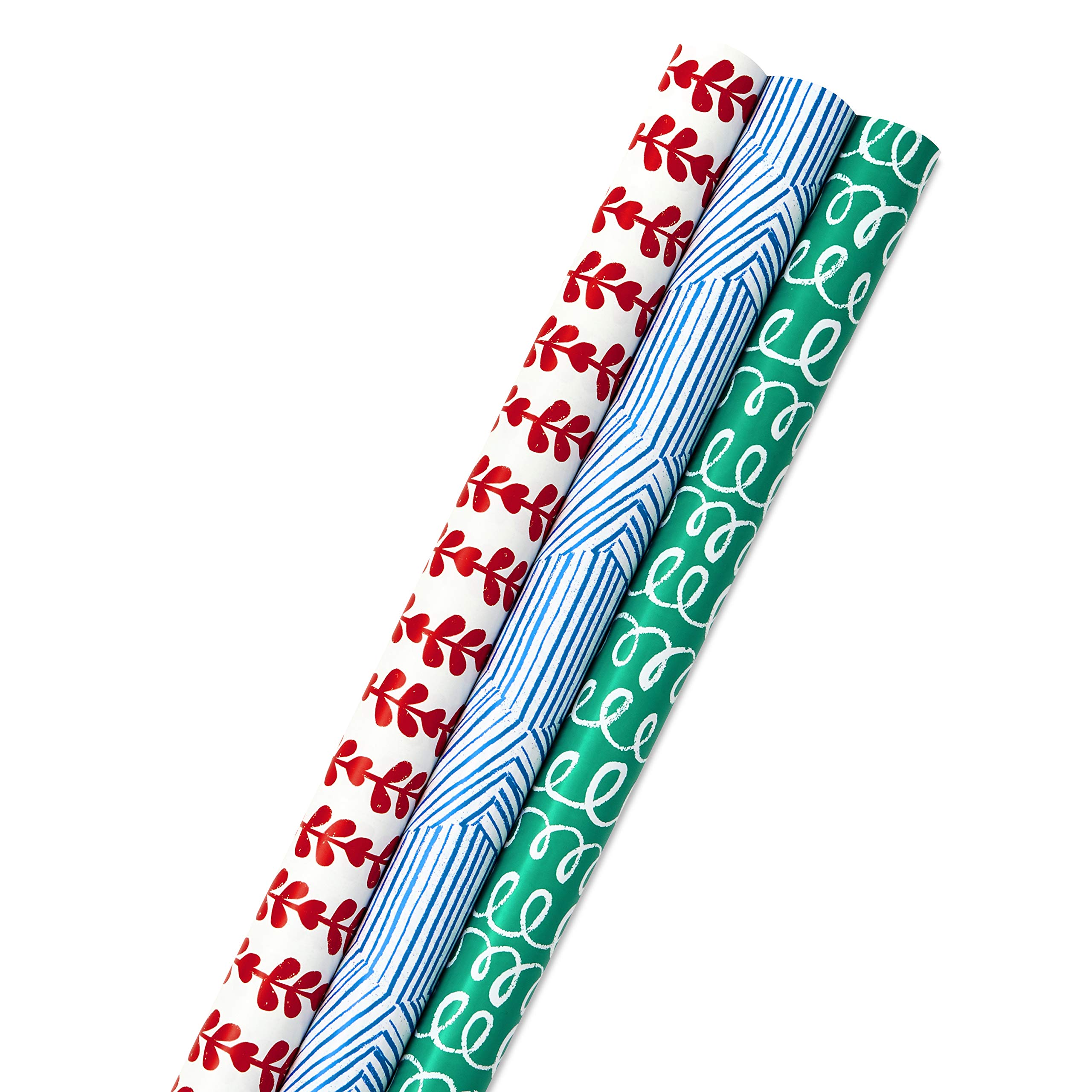 Buy Hallmark Matte Wrapping Paper Bundle with Cutlines on Reverse (3