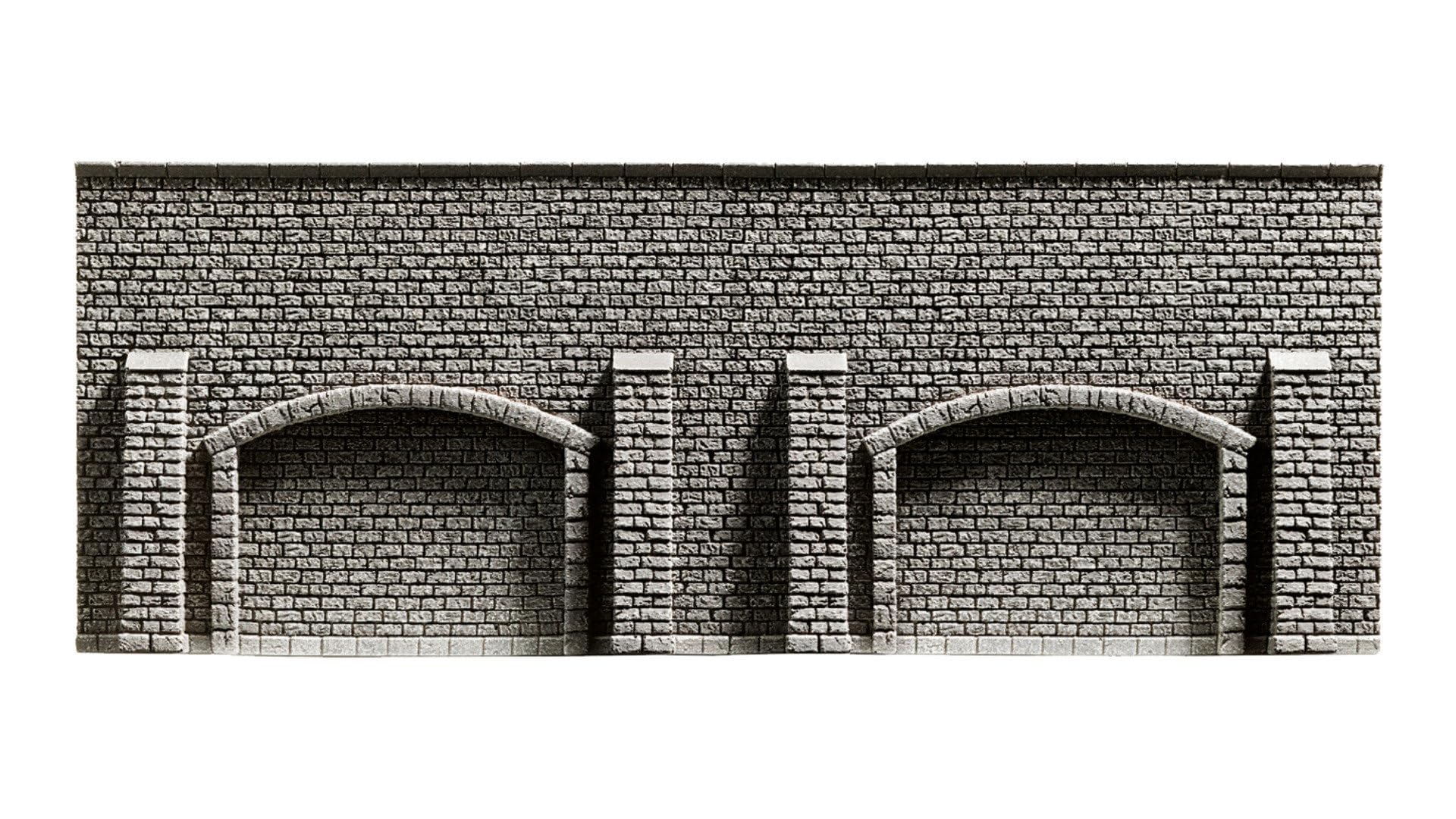 NOCH® Arkadenmauer, extra lang Modellbau Mauer, 66,8 x 12,5 cm für die Spurweite H0 perfekt auch für Stadt und Landschaft