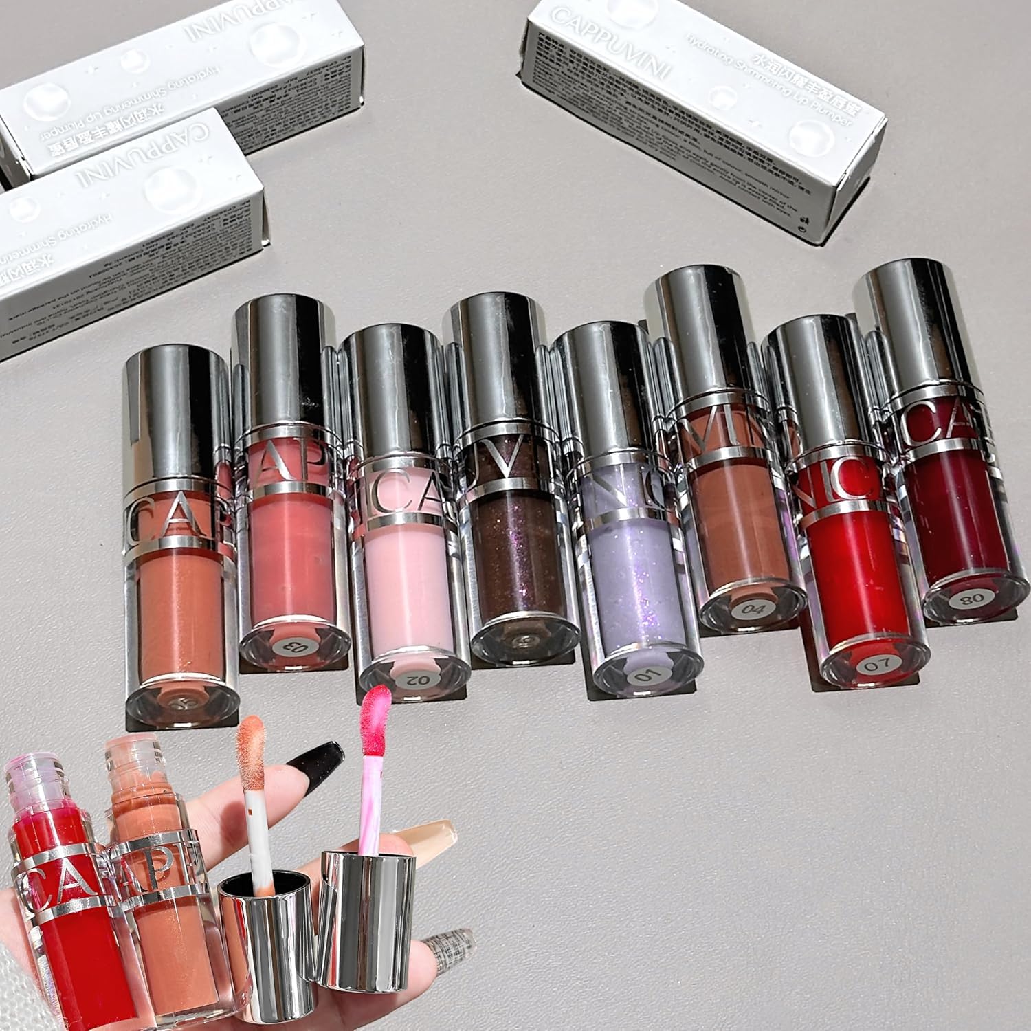 Cappuvini Moist Shiny And Rich Lip Gloss | Hydrating Lip Care for Smooth, Dewy Lips | High-Shine Lightweight Liquid | Nude Pink Coffee Red Wine Rose Jelly Shades | Glossy Finish Lipstick for Women Girls Teens Gen Z Beauty Makeup Aesthetic | Cute Adorable Packaging (07# Red Pear Jelly, 2g)-picture-16