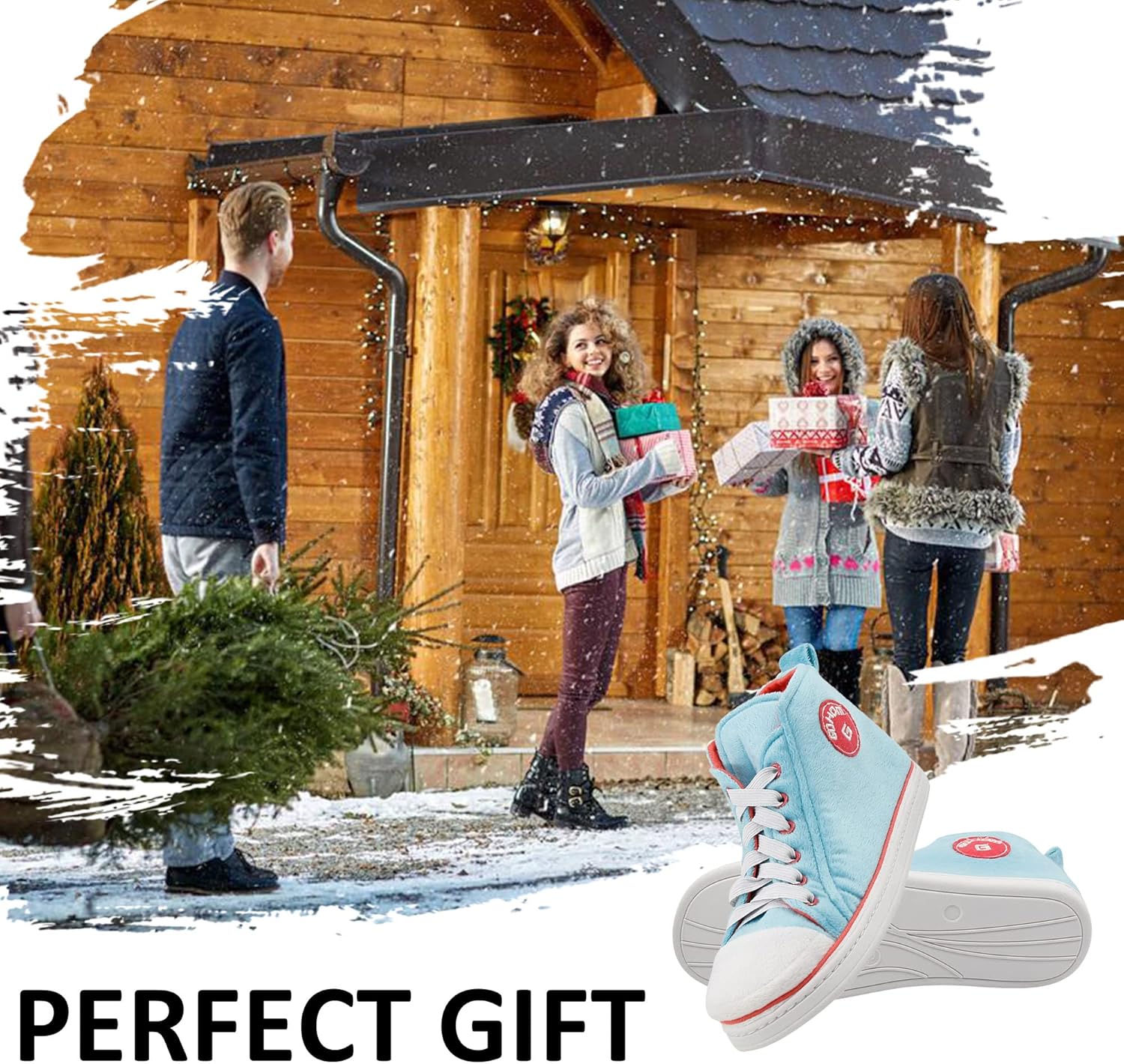 Sneaker Slippers for Women Fashion Indoor House Slipper Boots, Women's Super Soft Warm High Top Plush House Shoes for Women Slippers - Image 6