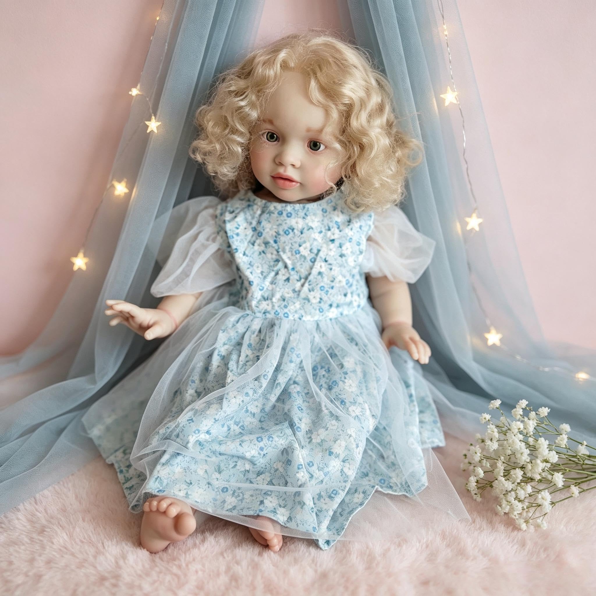 66 cm große Reborn-Kleinkind-Puppen, blondes Mädchen, Pippa, lebensechte Reborn-Babypuppe, realistische Kleinkind-Puppe, weicher Vinyl-Stoffkörper, echtes Leben, Baby-Puppe, Geschenke für