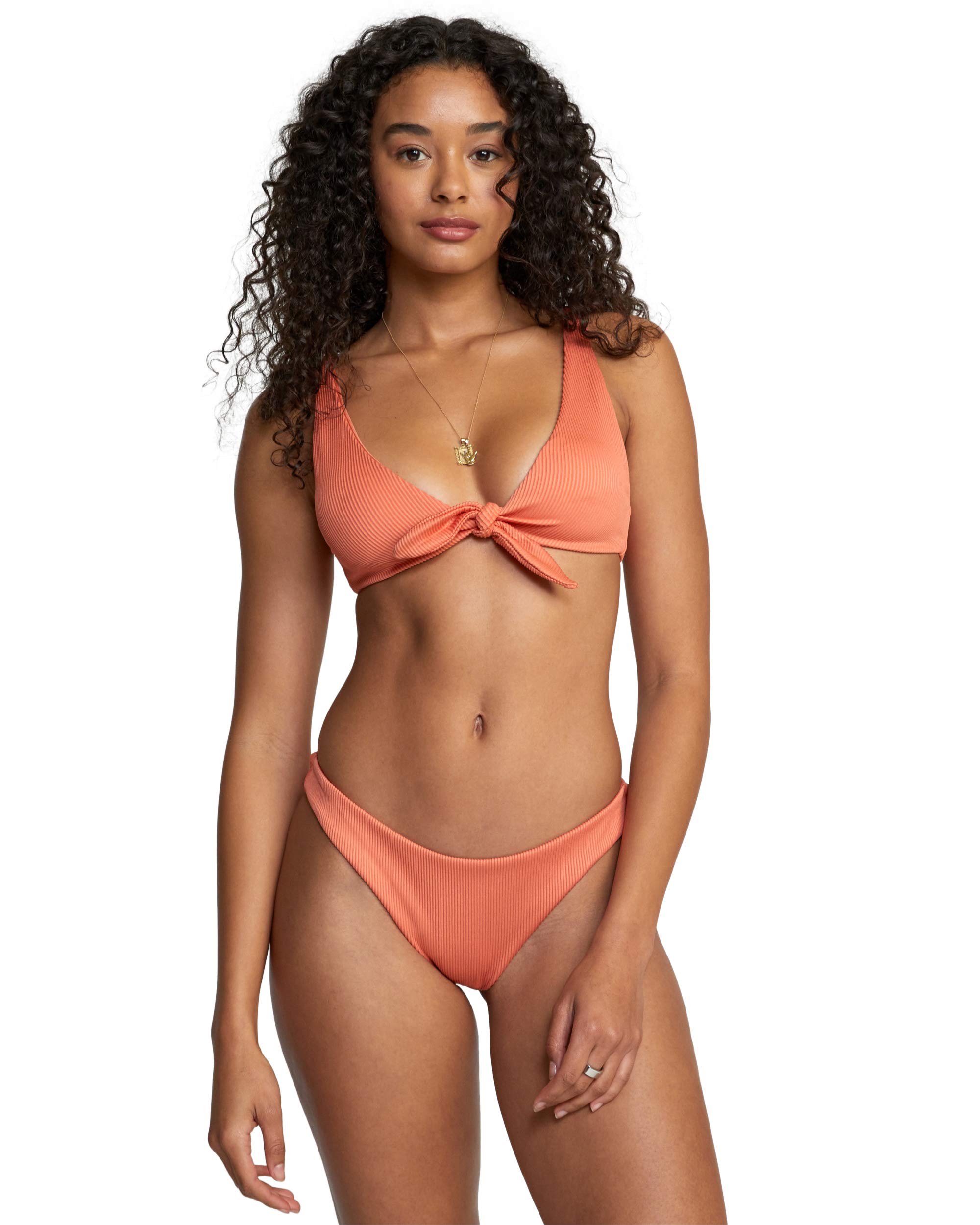 RVCA Brassière con Fiocco Frontale Parte Superiore del Bikini Donna