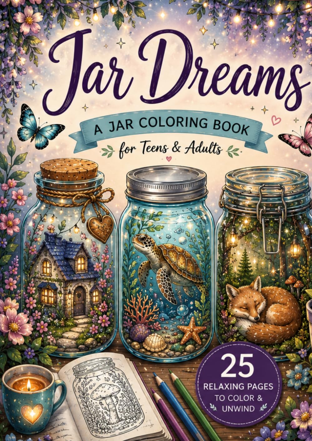Jar Dreams A Cozy Jar Coloring Book for Teens & Adults