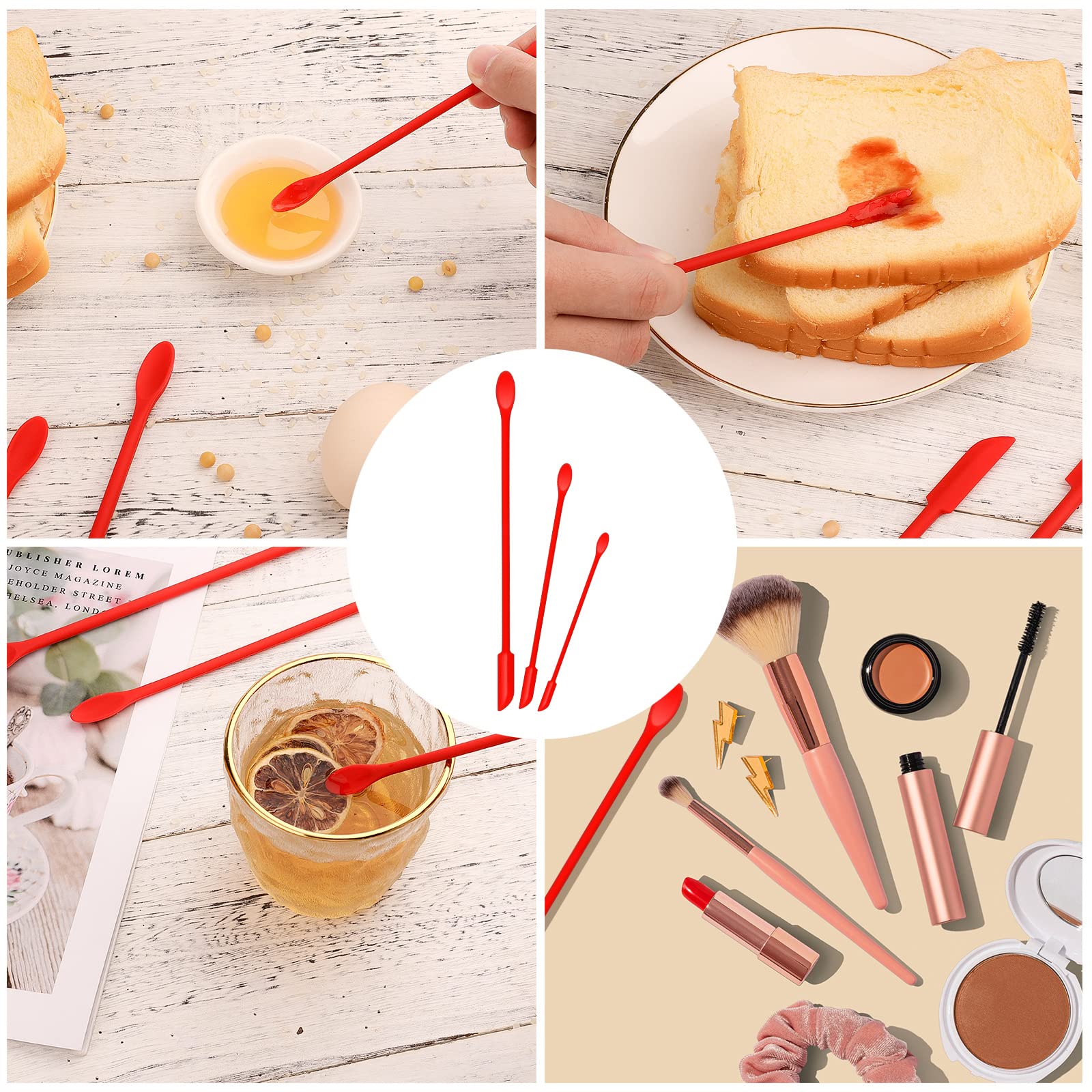 3 pezzi Pennello Cucina pennelli Silicone Cucina con 1 spatola in silicone Silicone Alimentare