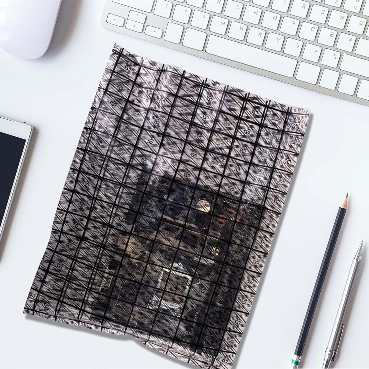 20 sztuk antystatycznych worków ESD z 20 naklejkami, z otwartą górą, ekranowanie ESD, antystatyczne worki na kurz, 30 x 40 cm
