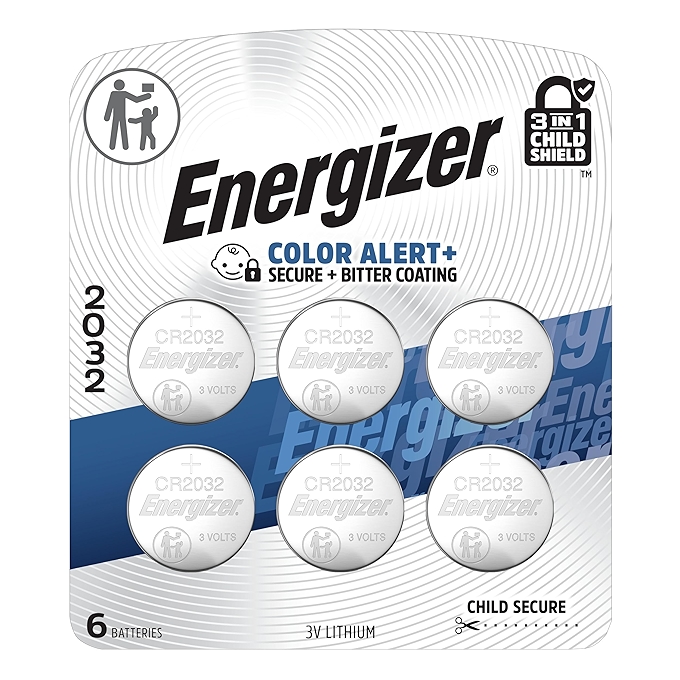 劲能Energizer 2032锂电池多件装【适用Air Tag钥匙扣蜡烛等设备】