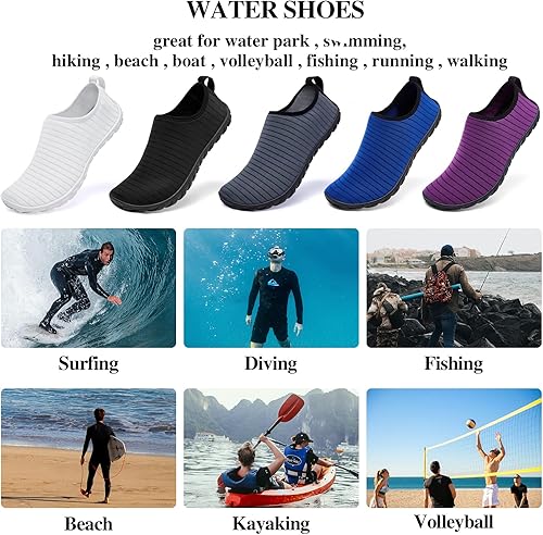 Miniatura 6 de Racqua Zapatos acuáticos transpirables para hombres y mujeres, calcetines acuáticos para senderismo, buceo, surf, buceo, deporte, secado rápido,