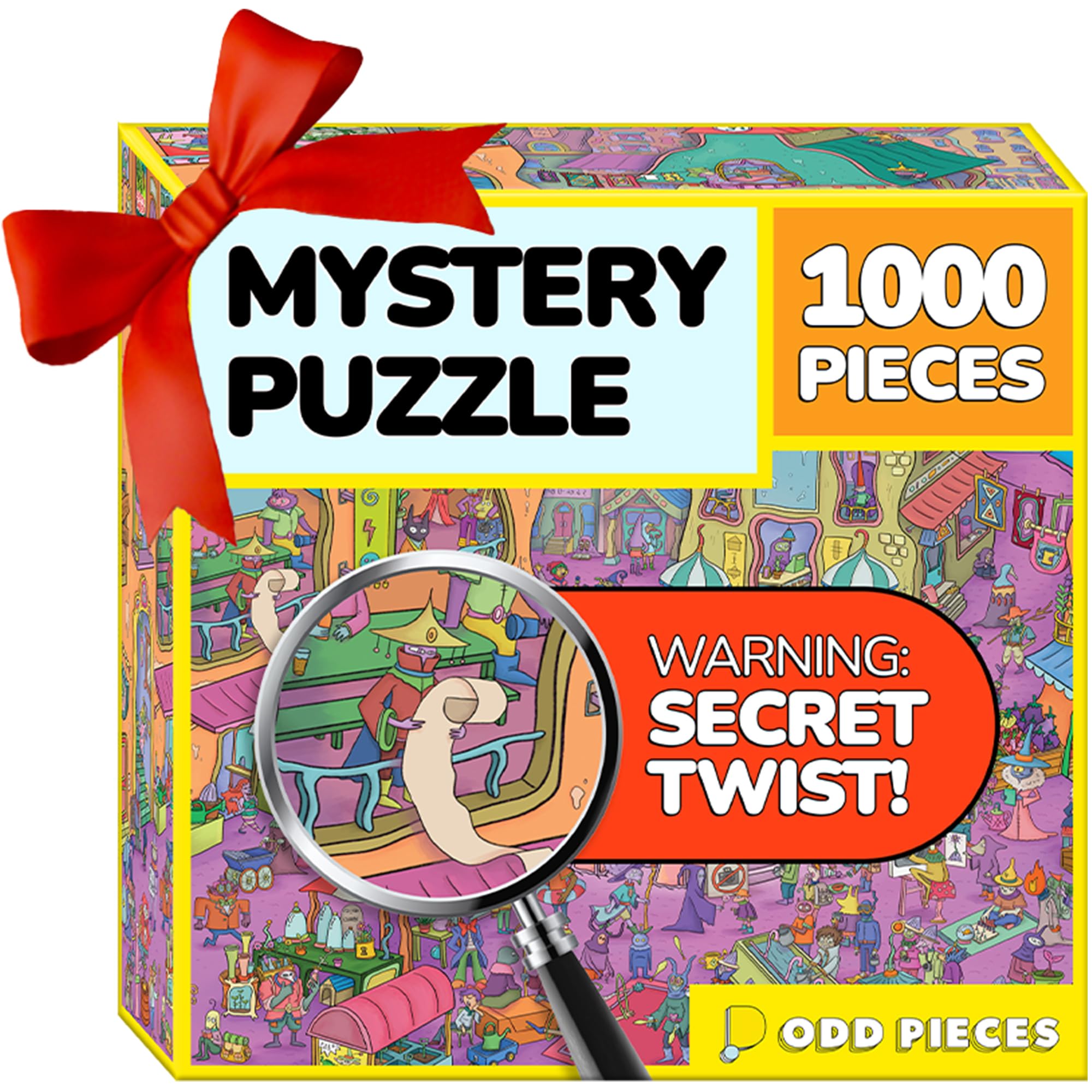 Odd Pieces Jigsaw Puzzles 1000 Pieces with Storytelling Comics, for Women, White Elephant, Mystery Puzzle for Adults & Kids - 19.7'' x 27.6'' Frameable Magic Puzzle Art (Shutterbug)