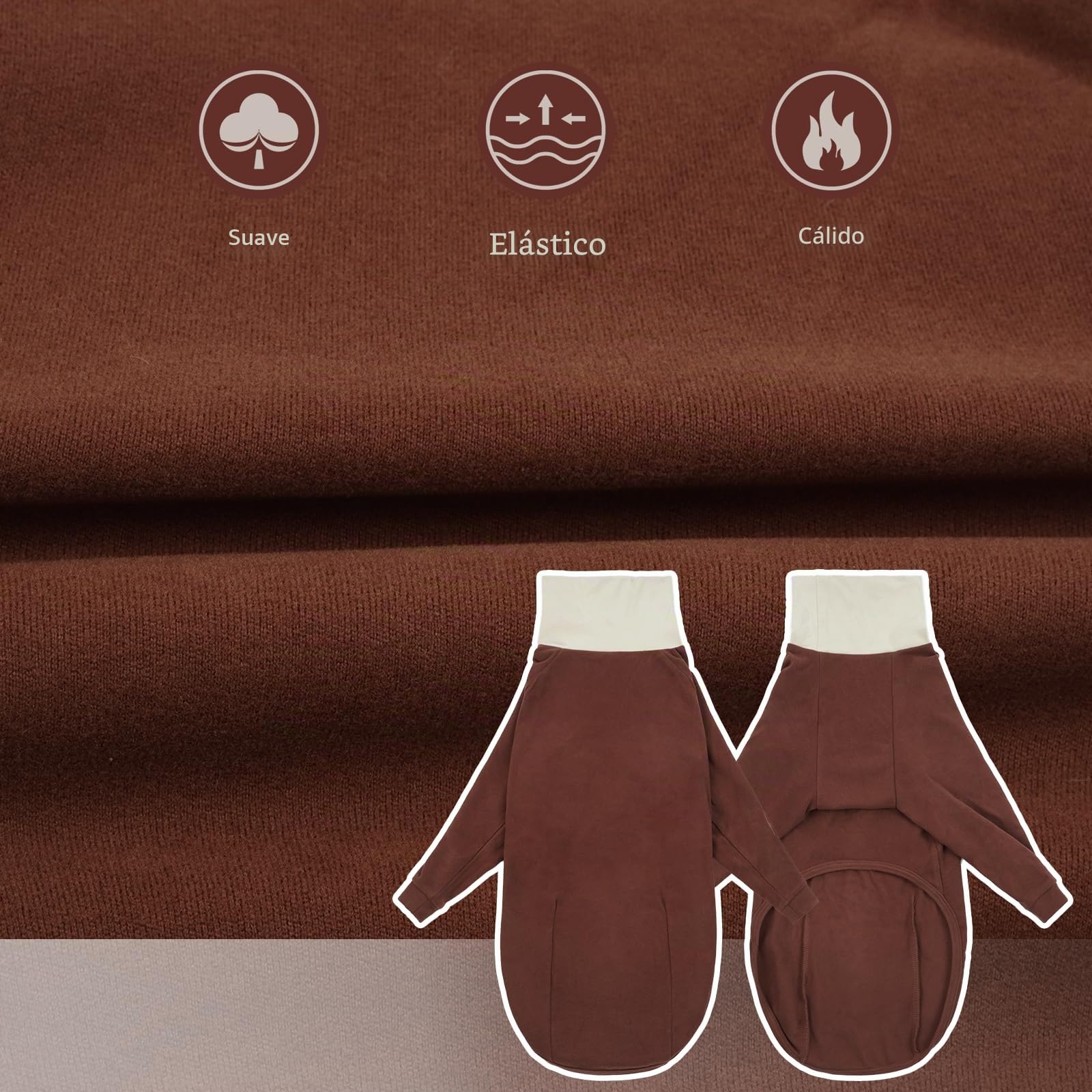 Jersey de forro polar para perros de galgo, suéter mediano para Whippets, pijama de galgo, camisa de lurcher, pijama de forro polar para perros (marrón, M)