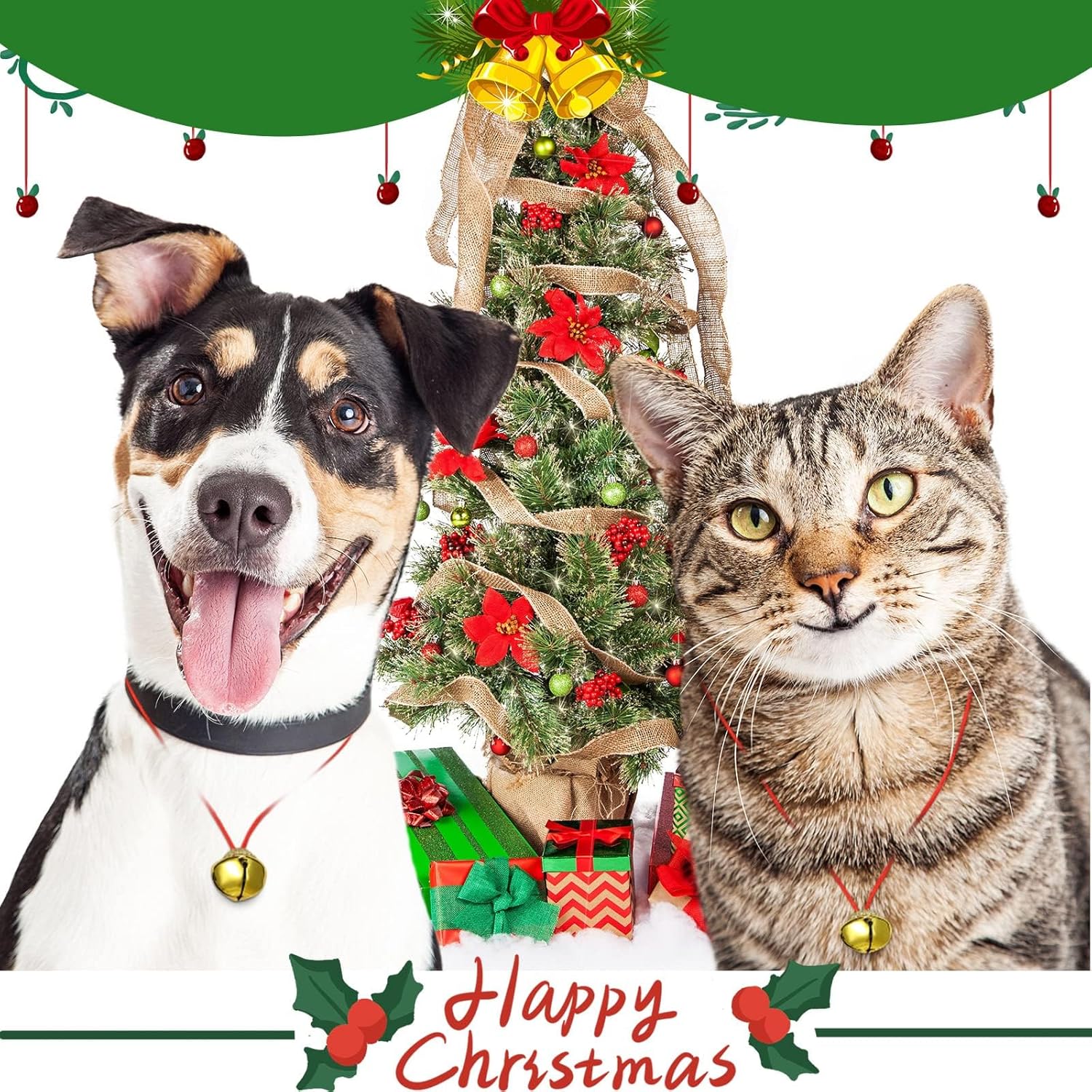 Sumind 72 Pieces Christmas Bell Necklaces Christmas Holiday Gold Green Red Xmas Jingle Necklaces Bell with Ribbons for Craft Gift Supplies Stocking Stuffers Accessories - Image 6