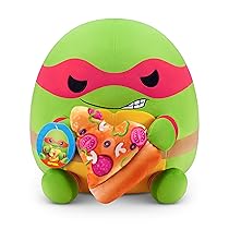 Snackles 35 cm Plush Teenage Mutant Ninja Turtles Edition by ZURU, Cuddly Squishy Comfort Plush with Teenage Mutant Ninja Turtles theme and Pizza Snack Accessory (Raphael)