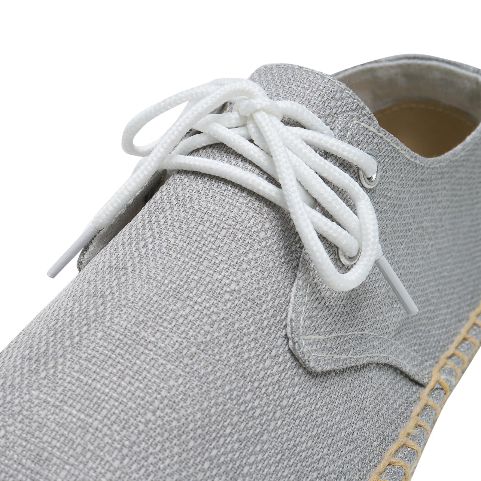 Alexis Leroy Alpargatas de Lona para Hombre Lace Up Espadrillas