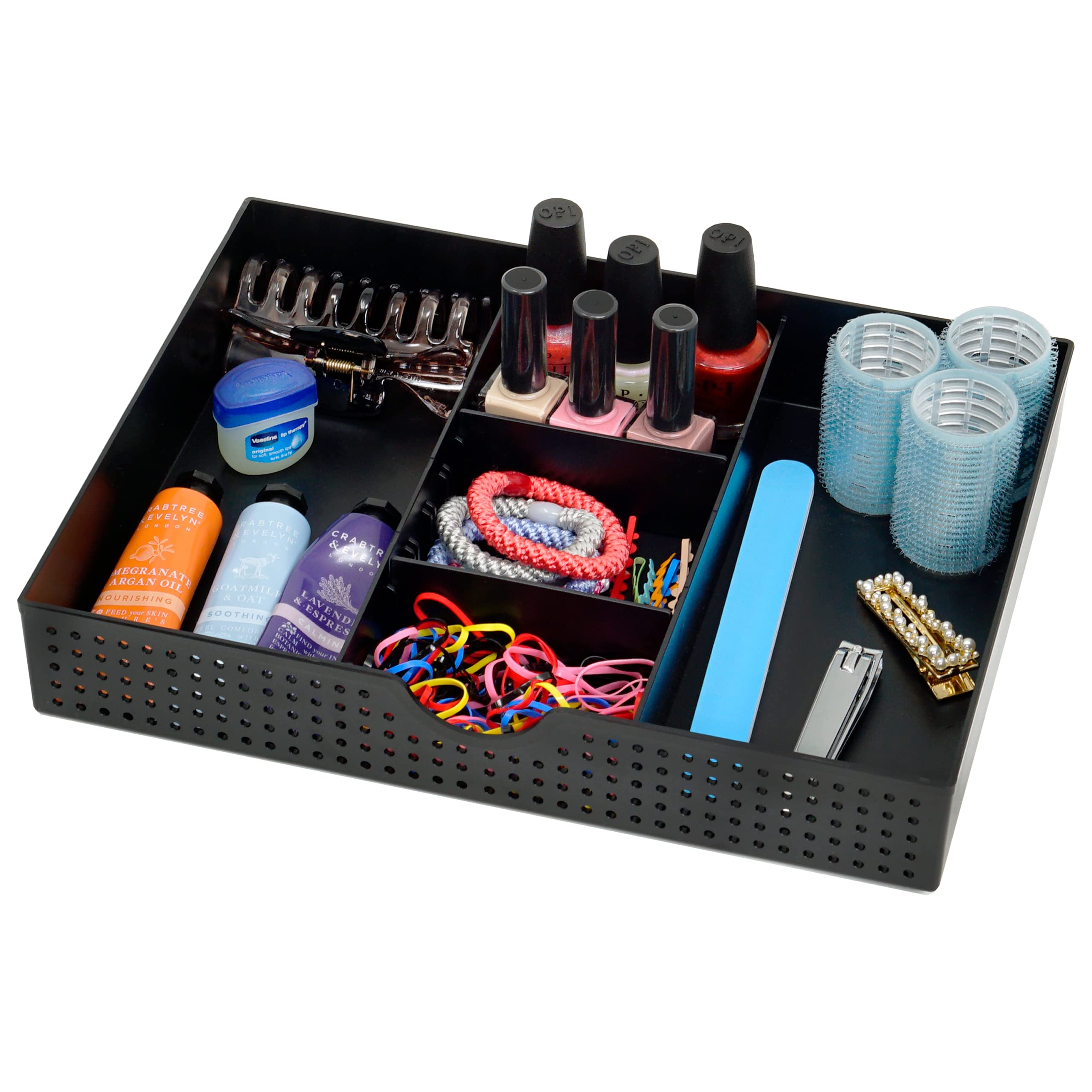 CAXXA 3 Slot Drawer Organizer with Two Adjustable Dividers Junk