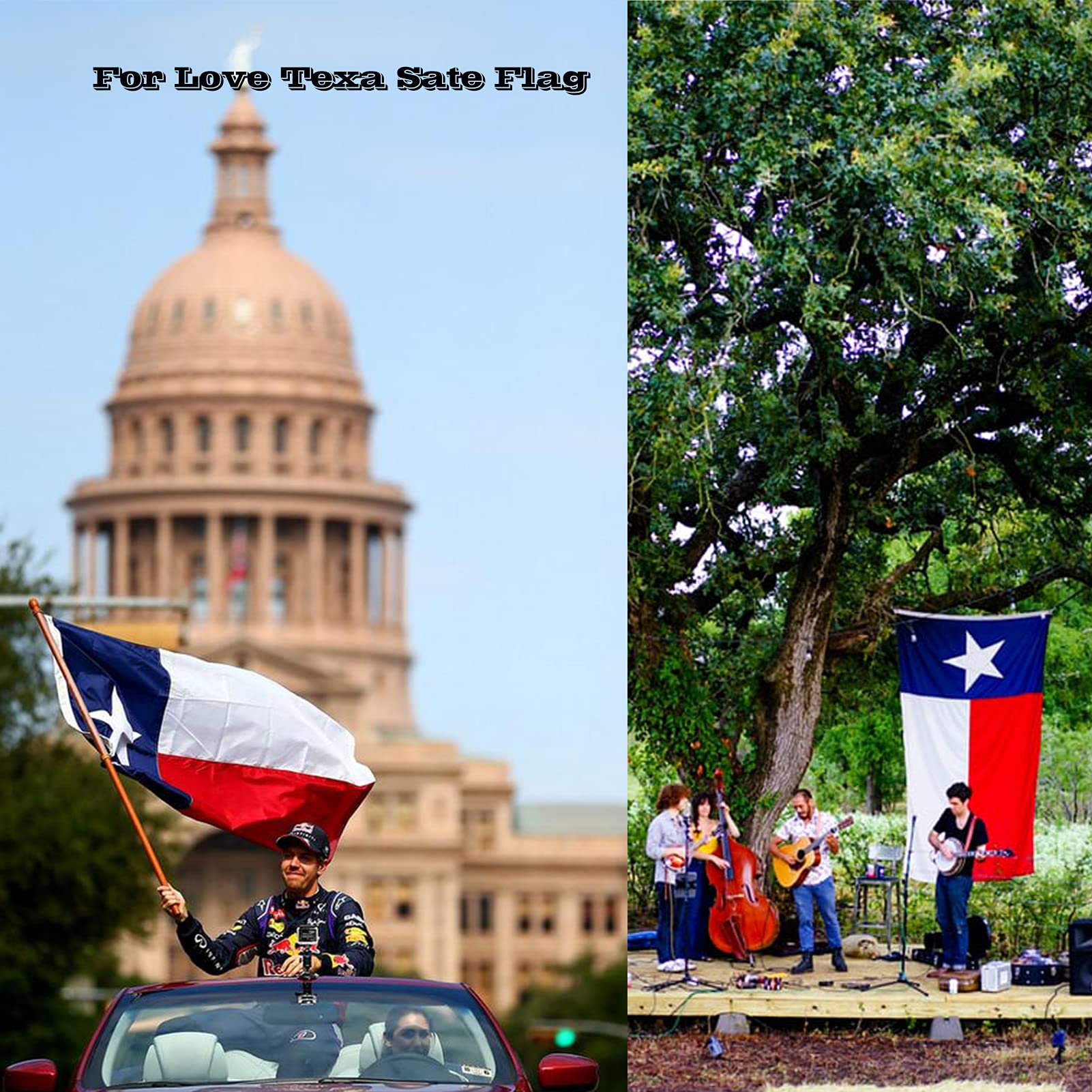 Amazon テキサス共和国 テキサス州旗 Texas Flags 3 x 5フィート 屋外 テキサス州旗