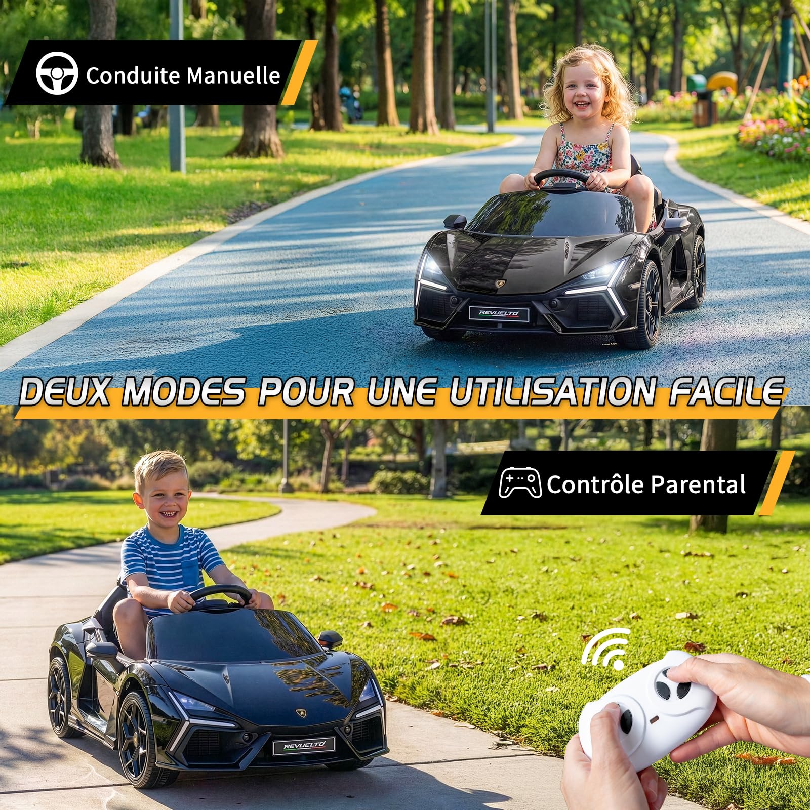 LALAHO Voiture électrique Enfants de Lamborghini 12 V