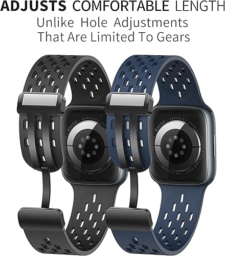Miniatura 3 de Correa deportiva magnética antisudor para Apple Watch, correas de silicona impermeable y transpirable. Para compatible con iWatch Ultra SE Series