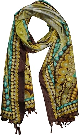 Womens Silk Scarves Hair Scarf Shawl Yoga Wear Printed Long Wraps Stole Indian Style