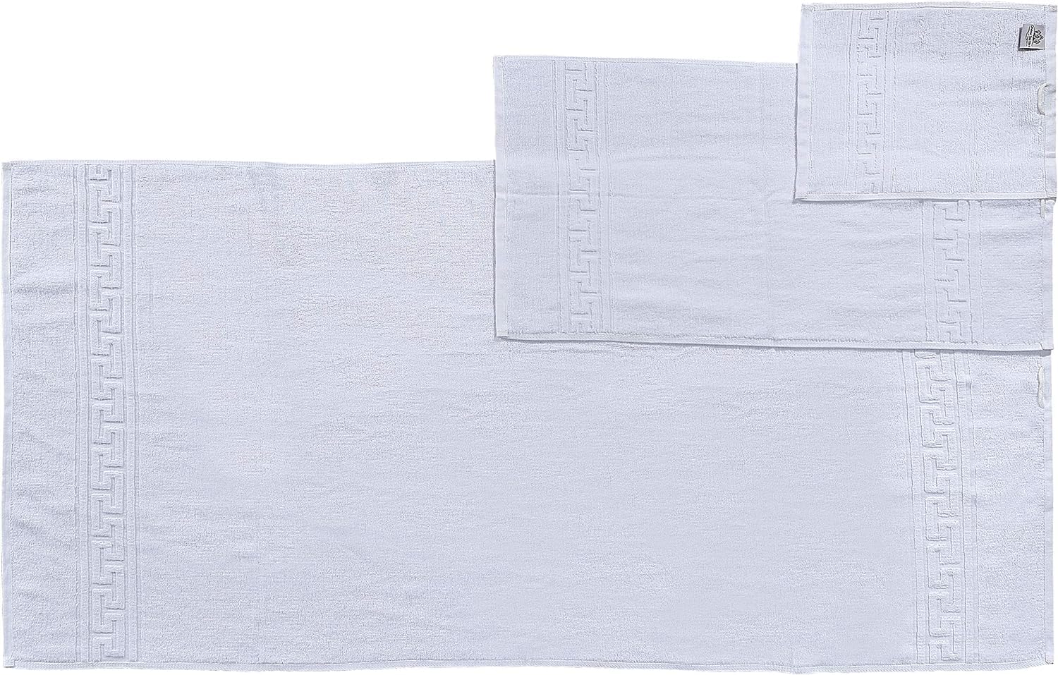 Indus Textiles Teli da bagno grandi x 2-100% cotone egiziano filato ad anello altamente assorbente e morbido, bianco