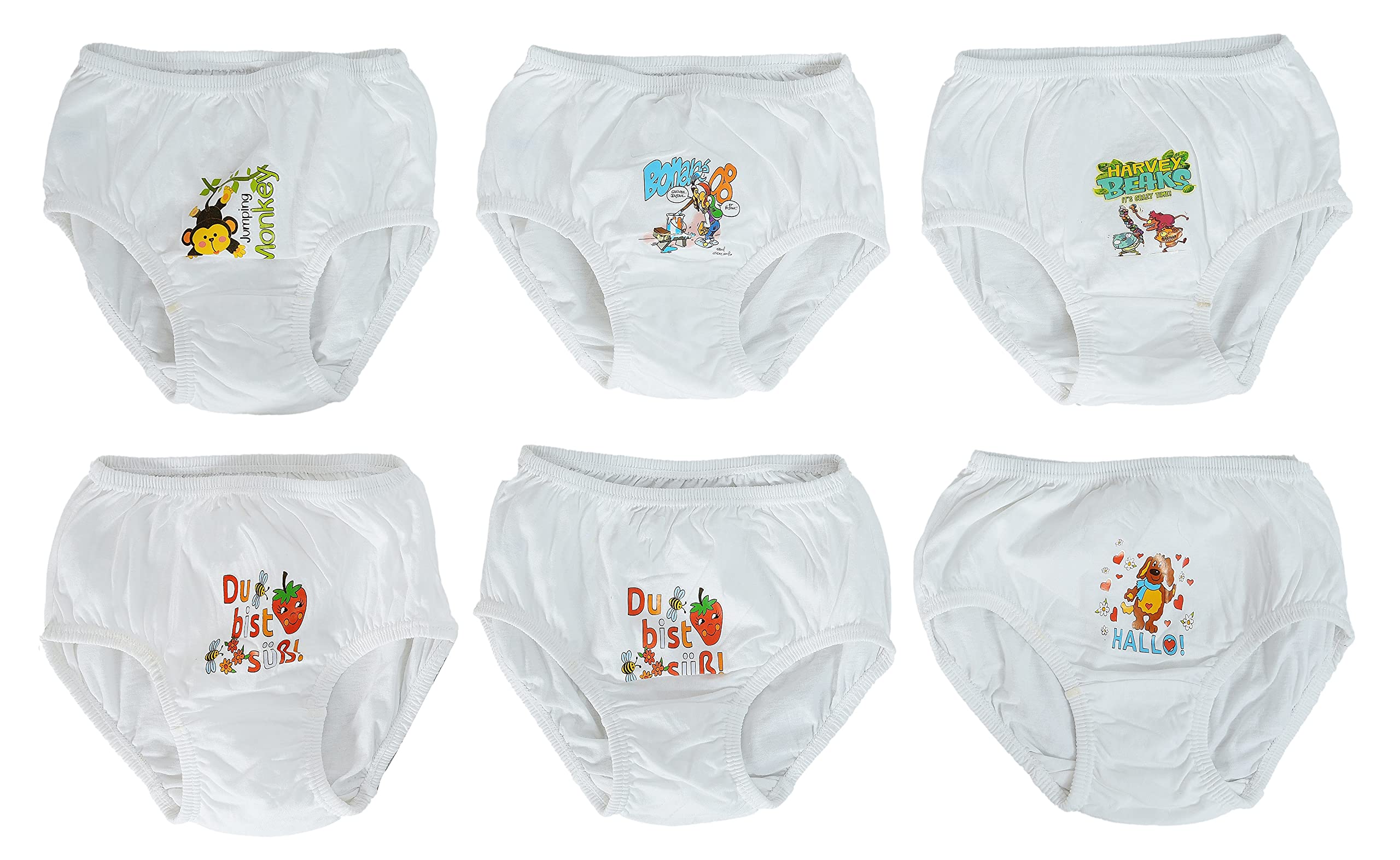 Baby Boys Soft Cotton Chaddi Knicker Shorts Brief Innerwear Elasticated Panties Infants Multicolor Assorted Prints Drawer Inerwear Bloomer
