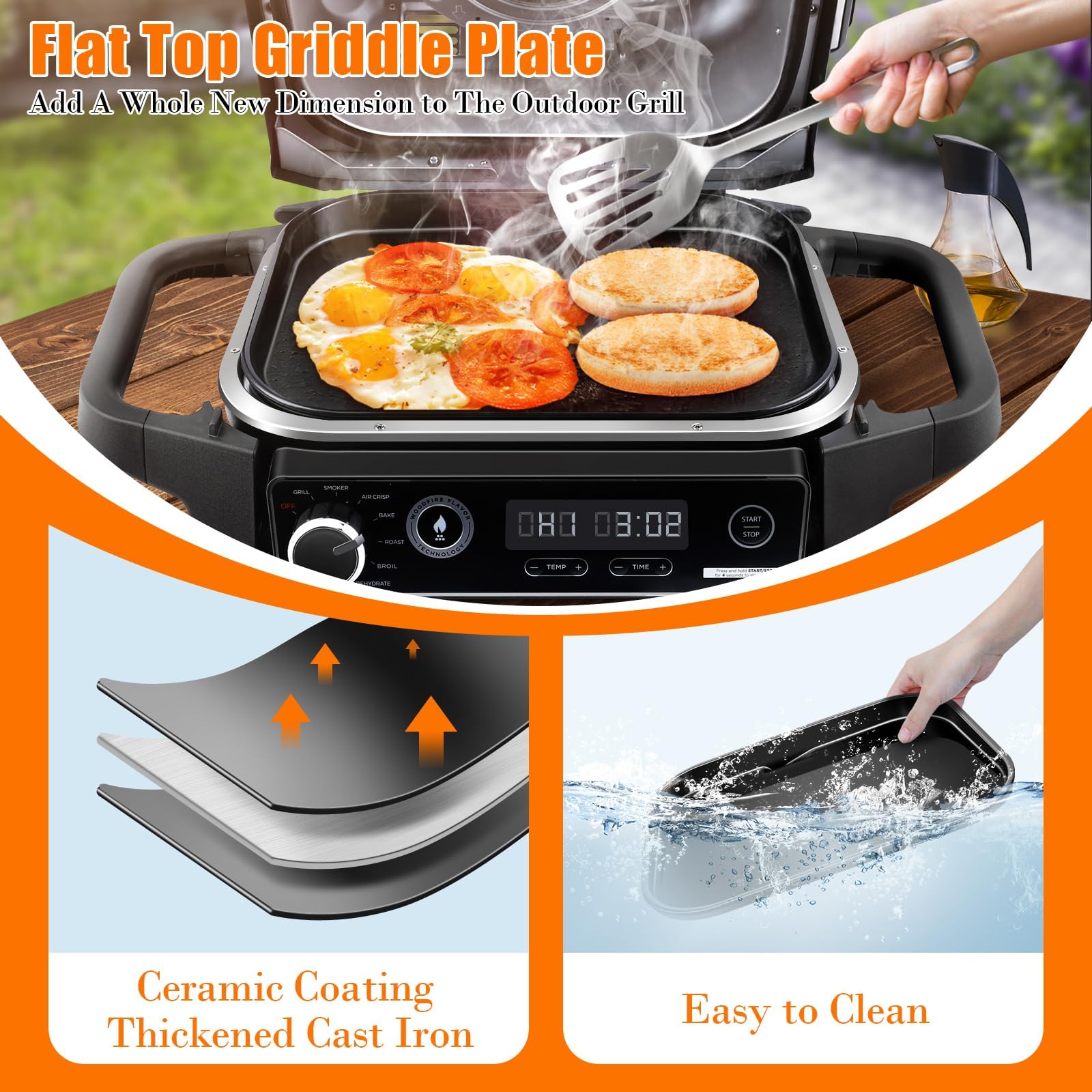 Ninja OG751 vlakke grillplaat - Ninja OG701EU Houtvuur BBQ Anderdelen en Accessoires favorable buying at our shop