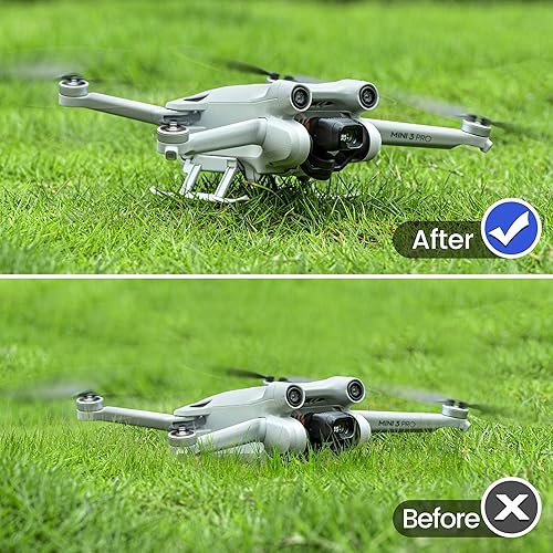 Miniatura 3 de STARTRC Mini 3 Pro Tren de aterrizaje y almohadilla de aterrizaje con luz LED para DJI Mini 3 ProAvataFPVAir 2S Drone