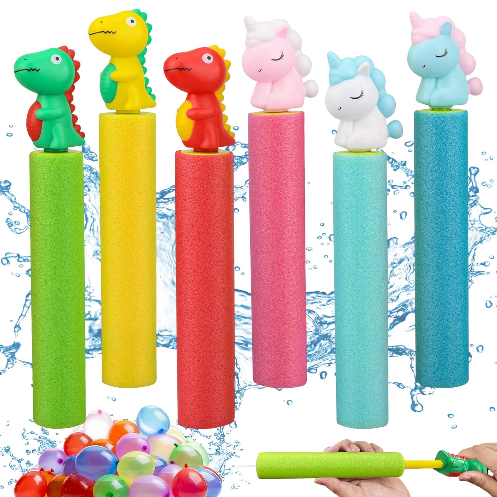 10x Wasserpistolen Aus Schaumstoff - Perfektes Sommer-Spielzeug Für Garten & Pool