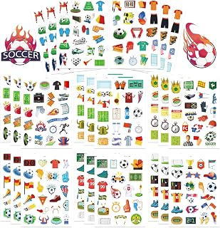 501 PCS Soccer Stickers, Soccer Party Favors | Classroom Teacher Reward Educational Toy Art Craft Goodie Bag Stuffers, Football Gifts for Boys Girls Kids Teens