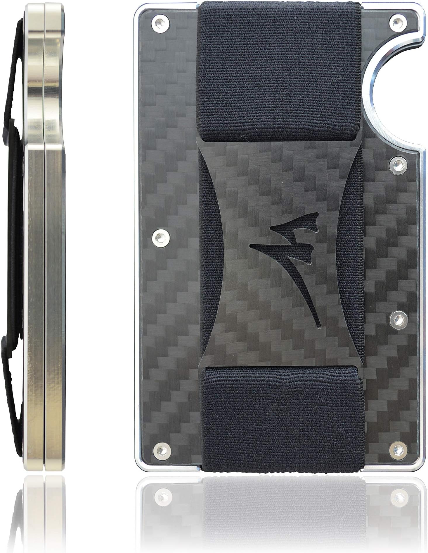 Carbon Fiber Credit Card Holder RFID Blocking Money Clip Wallet