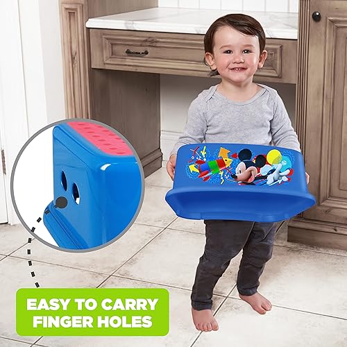 Miniatura 7 de Disney Mickey Mouse Clubhouse Capers - Taburete de baño para niños que usan el inodoro y el fregadero, taburete para niños, entrenamiento para ir al