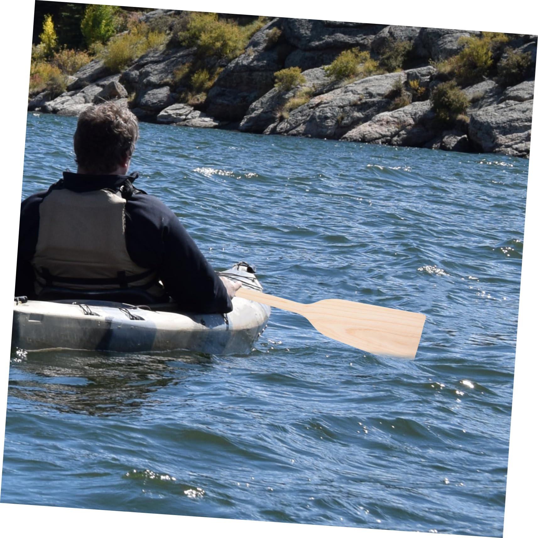 Leichtes Holzpaddel Praktisches Paddles für Boot mit Ergonomischem Design und Verstärkten Verbindungen zum Paddeln Fluss und Wasser