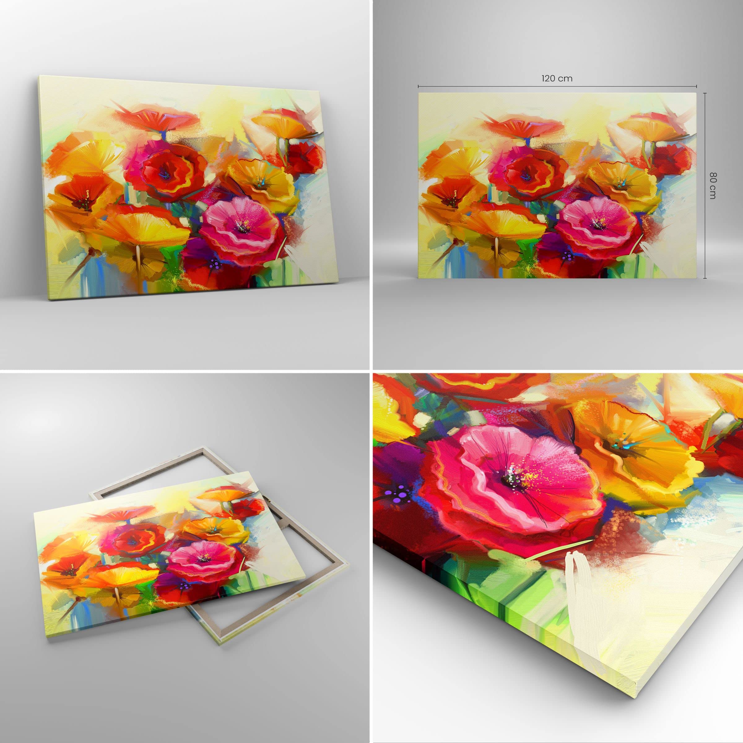 Quadro Su Tela ARTTOR – Rose Romantiche 120x50 Cm, Stampe Da Parete Moderne, Laminato Anti-UV, Pronto Da Appendere, Perfetto Per Soggiorno E Camera