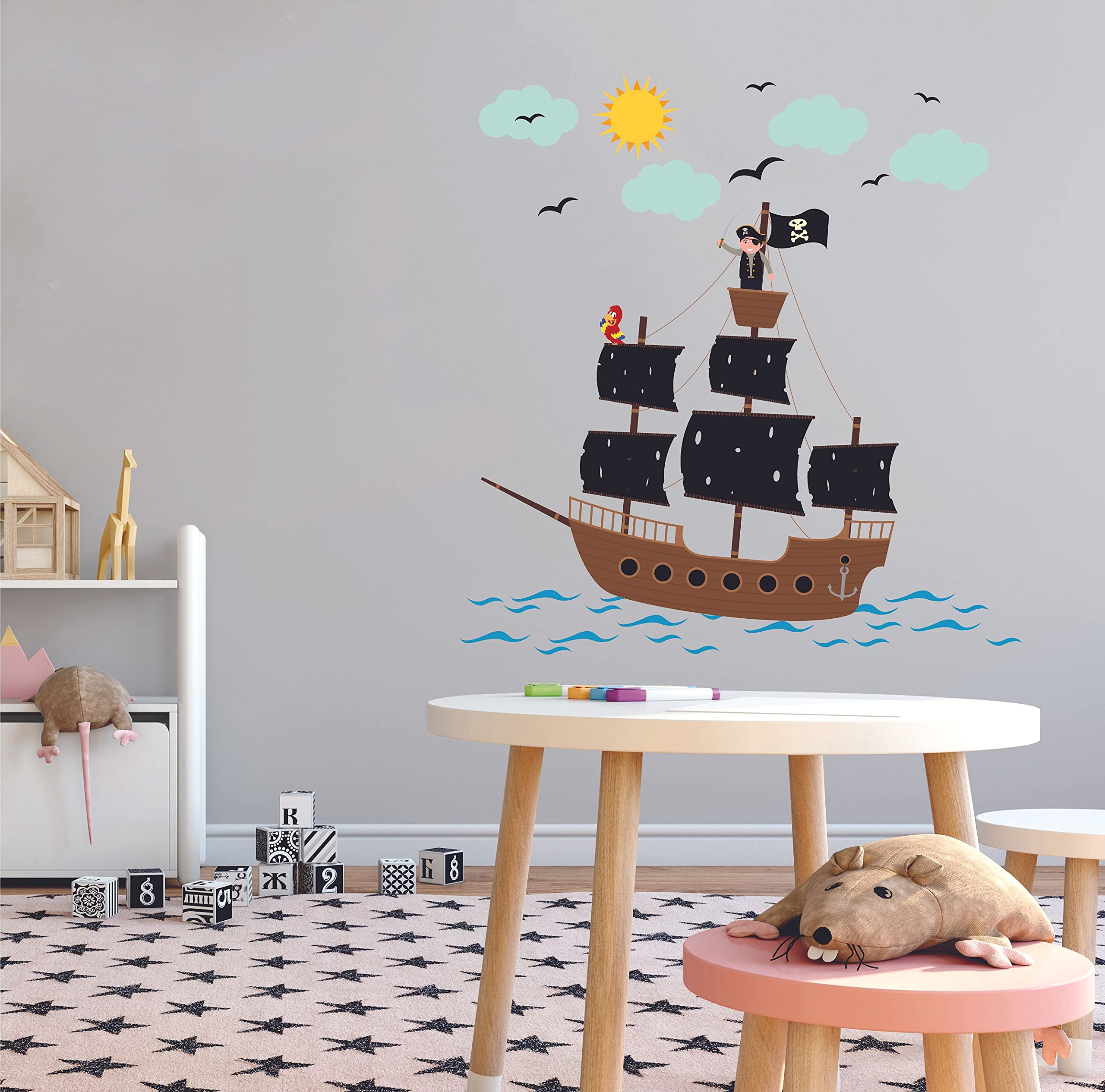 Giant Pirate Ship Wall Decal giant-pirate-ship-wall-decal