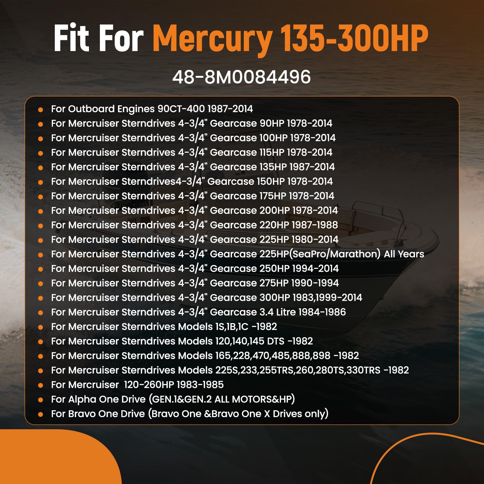 maXpeedingrods 4-Blatt Aluminium Bootspropeller für Mercury Sterndrives Alpha One Gen 1 Gen 135-300PS 14x21 Rechtsdrehend 48-8M0084496