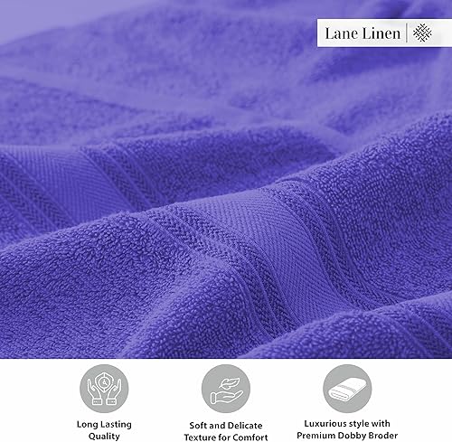 Vista 77 de LANE LINEN Juego de toallas de baño 100% algodón, 18 piezas, cero torsión, secado rápido, súper suaves y altamente absorbentes, 6 toallas de baño, 6