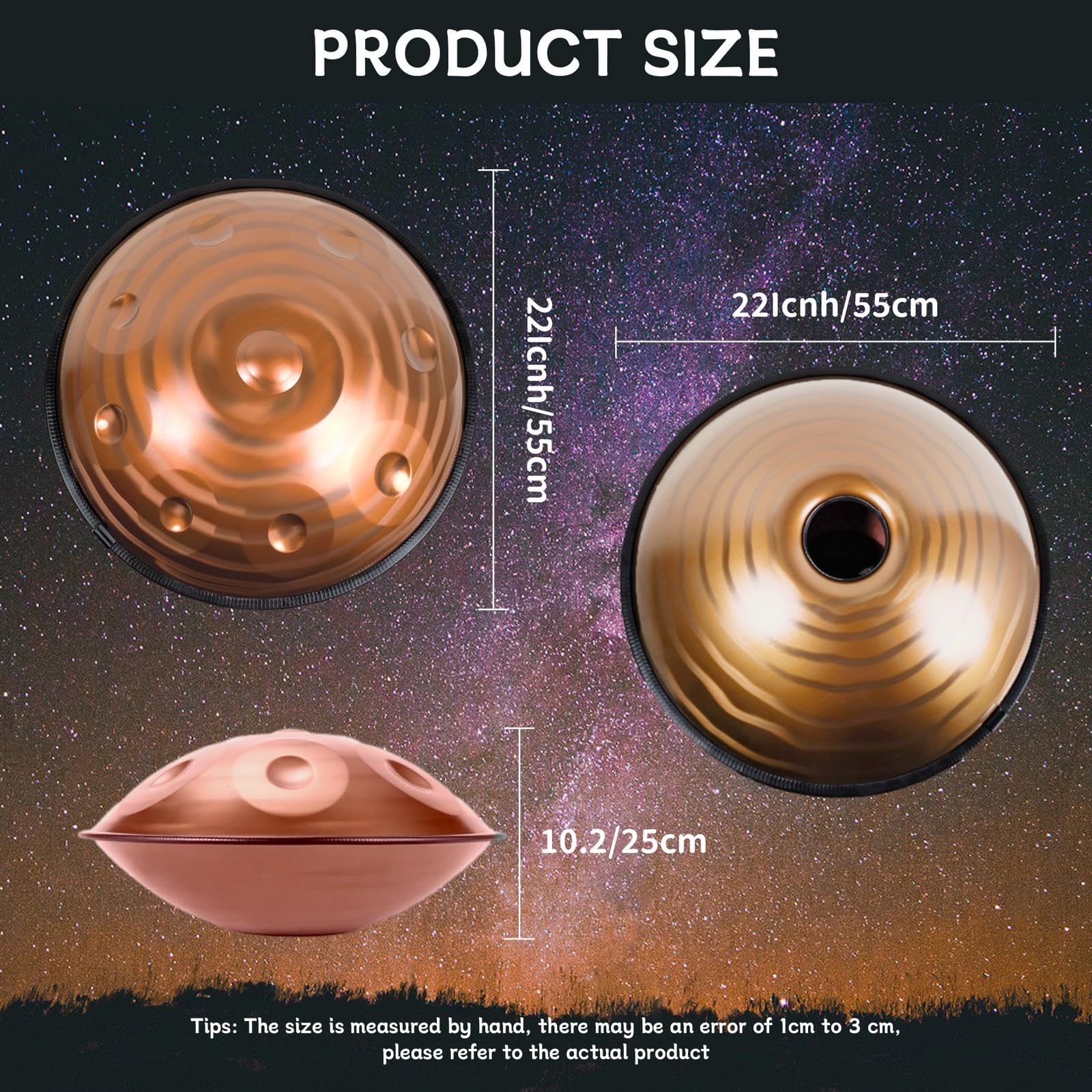 Amazon | ハンドパン 9音/10音/12音 楽器 KoKoty Handpan Drum ニ短調