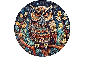 GEPER Wooden Jigsaw Puzzles for Adults: Mystifying Owls